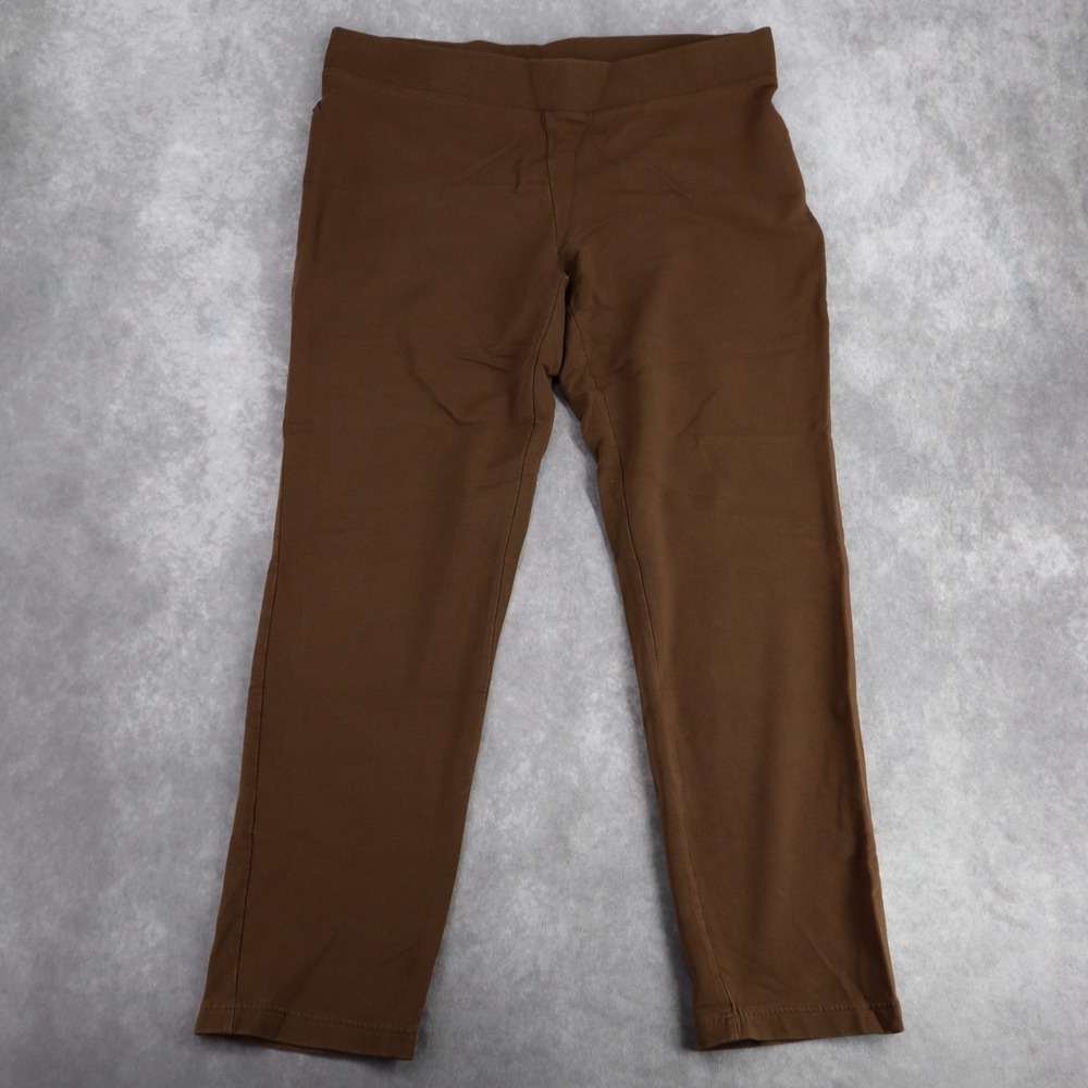Pure Jill J.Jill Affinity Slim Leg Pants Medium Brown Pima Cotton Modal Pull On